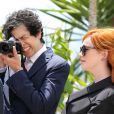  Christina Hendricks et son mari Geoffrey Arend - Photocall du film "Lost River" lors du 67e festival international du film de Cannes, le 20 mai 2014. 