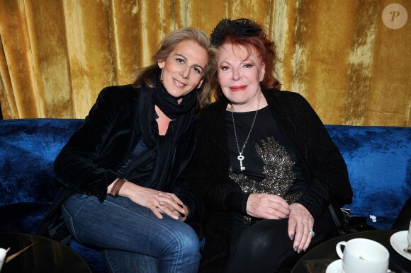 Exclusif - Anne Fulda et Régine au lancement de "La Guinguette Régine" lors d'une conférence de presse au Café Français à Paris, le 14 avril 2014.