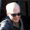 Johnny Depp, méconnaissable et vieilli, sur le tournage du film "Black Mass" à Boston, le 21 mai 2014.