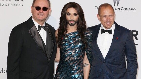 Conchita Wurst à l'amfAR : Après son sacre, la diva barbue triomphale à Cannes