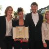 Claire Burger, Marie Amachoukeli, Samuel Theis (Prix Caméra d'Or pour "Party Girl") et Nicole Garcia - Photocall de la remise des prix du 67e Festival du film de Cannes le 24 mai 2014.