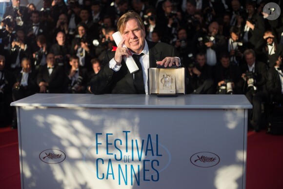Timothy Spall, Palme d'Or pour son rôle dans le film "Mr. Turner" - Photocall de la remise des prix du 67e Festival du film de Cannes le 24 mai 2014.