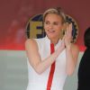 La princesse Charlene de Monaco, habillée d'une robe aux couleurs de la principauté, a assisté le 25 mai 2014 à la victoire de Nico Rosberg lors du Grand Prix de F1 de Monaco, en compagnie de son mari le prince Albert ainsi que ses neveux Andrea et Pierre Casiraghi.