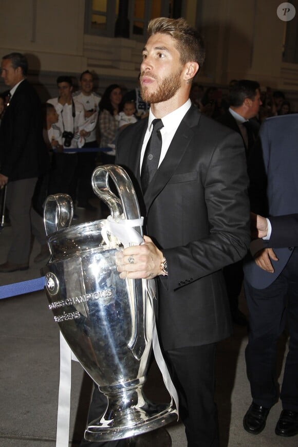 Sergio Ramos - Le maire de Madrid reçoit les joueurs du Real de Madrid à la mairie le 25 mai 2014 après leur victoire en Ligue des champions. 