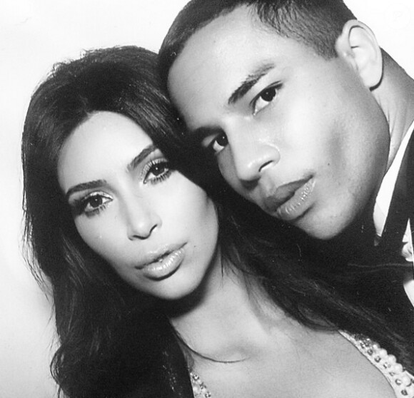 Olivier Rousteing (de Balmain) au mariage de Kim Kardashian et de Kanye West à Florence en Italie, le 24 mai 2014.