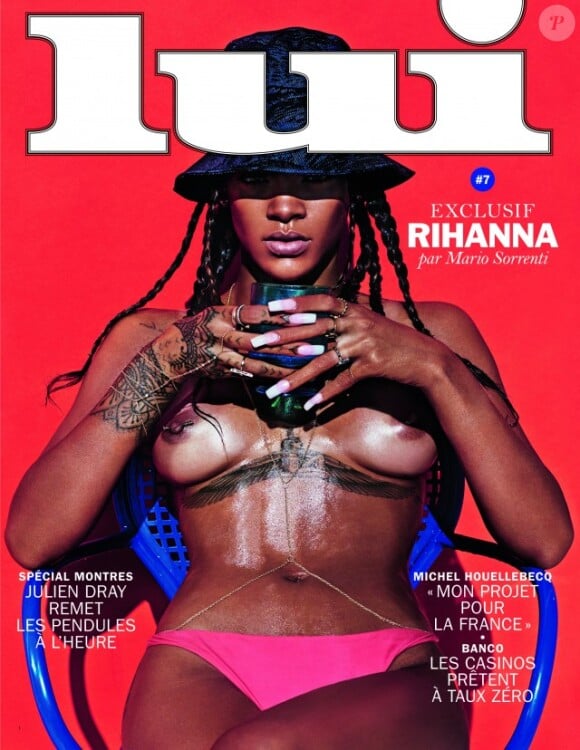 Rihanna, photographiée par Mario Sorrenti pour le n°7 du magazine Lui.