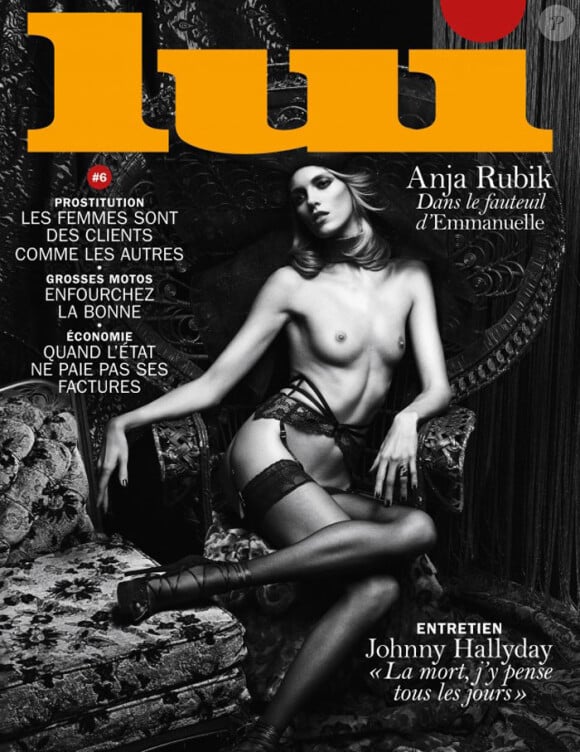Anja Rubik en couverture du n°6 du magazine Lui.