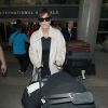 Kris Jenner arrive à Los Angeles avec North (fille de Kim Kardahian et de Kanye West) le 26 mai 2014. 