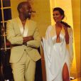  Kanye West et Kim Kardashian lors de leur d&icirc;ner pr&eacute;-mariage au ch&acirc;teau de Versailles. Le 23 mai 2014. 