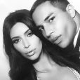  Olivier Rousteing (de Balmain) au mariage de Kim Kardashian et de Kanye West &agrave; Florence en Italie, le 24 mai 2014. 