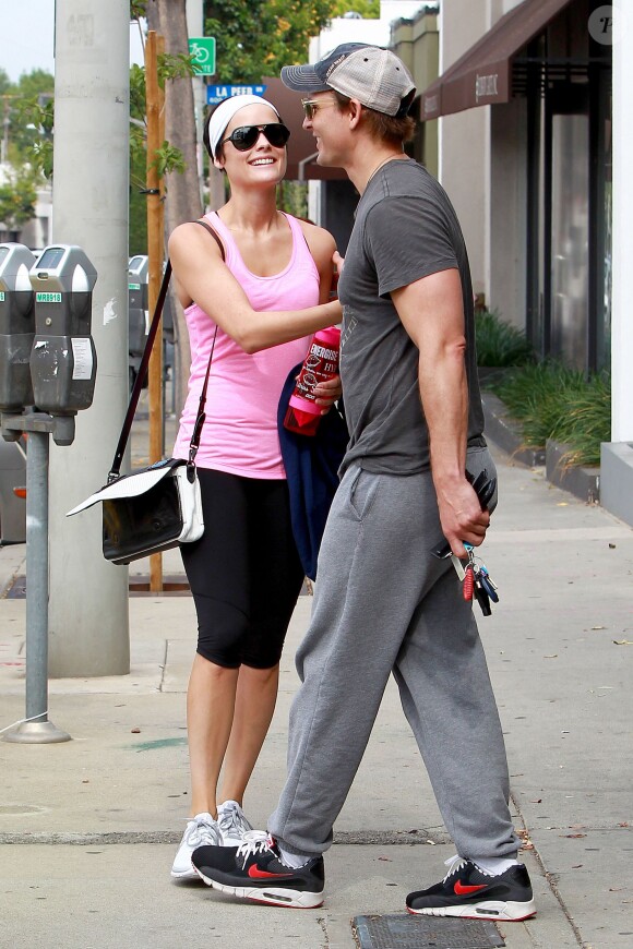 Peter Facinelli et Jaimie Alexander dans les rues de West Hollywood, le 29 mai 2014.