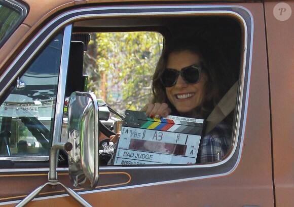 Kate Walsh sur le tournage de "Bad Judge" à Los Feliz. Le 21 mars 2014.