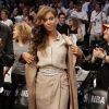 Jay-Z et son épouse Beyoncé Knowles assistent à la nouvelle rencontre des Miami Heats vs Brooklyn Nets à New York le 10 mai dans le cadre des Playoff.