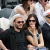 Helena Noguerra et son compagnon Fabrice Du Welz assistent aux Internationaux de France de tennis de Roland-Garros à Paris, le 2 juin 2014.