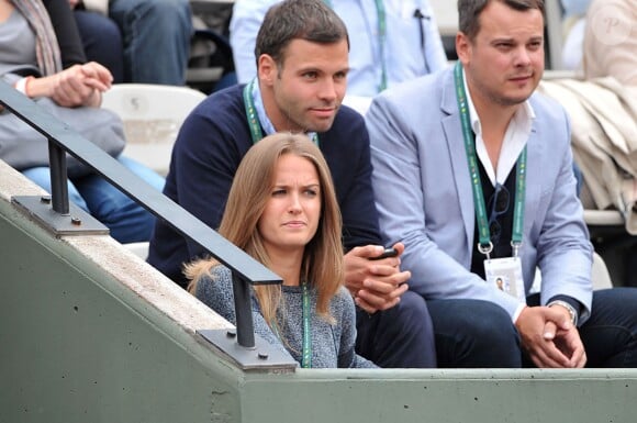 Kim Sears assiste à la victoire de son compagnon Andy Murray en 1/8 de finale à Roland-Garros à Paris, le 2 juin 2014.