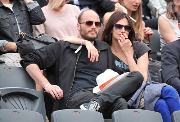 Helena Noguerra et son compagnon Fabrice De Welz à Roland-Garros à Paris, le 2 juin 2014.