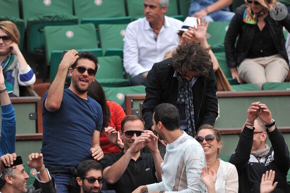 Titoff et Fred Testot à Roland-Garros à Paris, le 2 juin 2014.