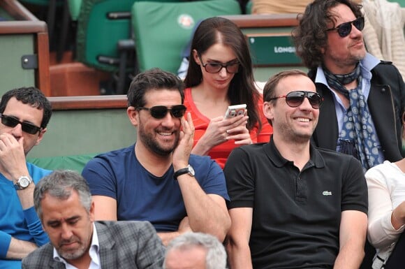 Frédérique Bel, Titoff et Fred Testot à Roland-Garros à Paris, le 2 juin 2014.