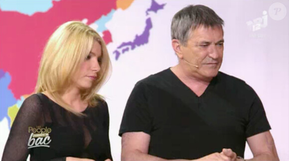 Jean-Marie Bigard et son épouse Lola Marois dans "Les people passent le bac", le 3 juin 2014.