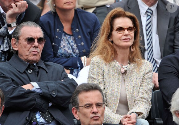 Cyrielle Clair et son mari Michel Corbiere à Roland-Garros à Paris, le 3 juin 2014.