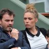 Clovis Cornillac et sa femme Lilou Fogli à Roland-Garros à Paris, le 3 juin 2014.