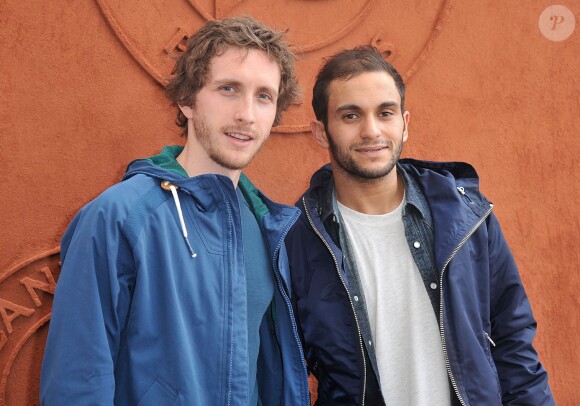 Baptiste Lecaplain et Malik Bentalha au village Roland-Garros à Paris, le 3 juin 2014.