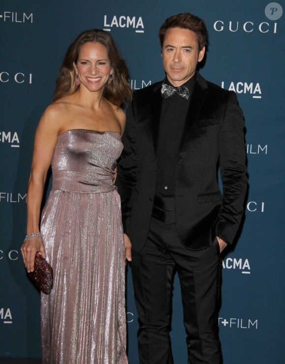 Robert Downey Jr. et sa femme - Soirée du gala "LACMA 2013 Art + Film" à Los Angeles le 2 novembre 2013. 