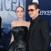 Angelina Jolie et Brad Pitt à la première mondiale de Maléfique à Hollywood, Los Angeles, le 28 mai 2014.