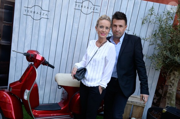 Laurent Guyot et la directrice marketing Valérie FOHRER à la soirée Terrazza Martini le jeudi 5 juin 2014, à la Cité du Cinéma à Saint-Denis