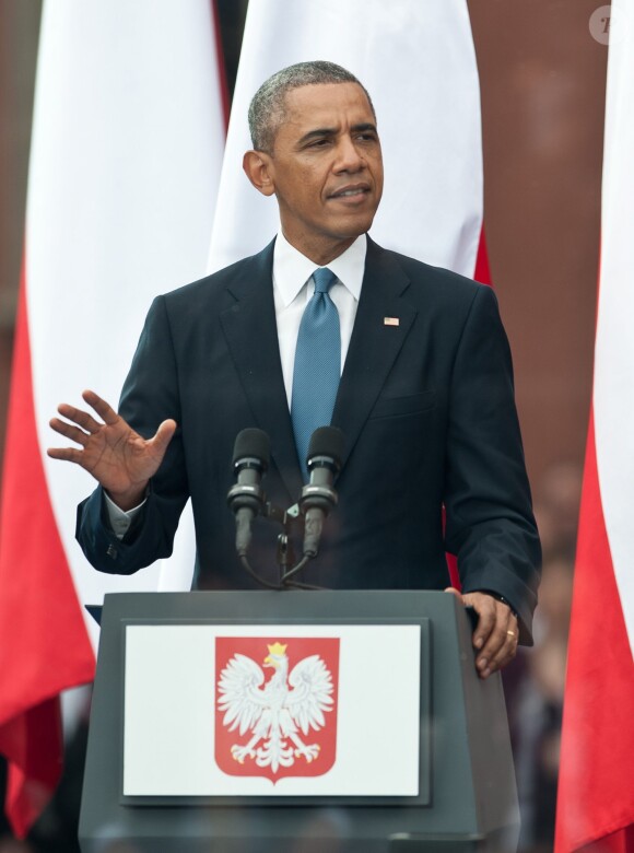 Le président américain Barack Obama place du château à Varsovie, le 4 juin 2014.