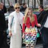 Melanie Griffith et sa fille Stella Banderas à la Fashion Week de Paris le 4 mars 2014 pour le défilé Chanel au Grand Palais.