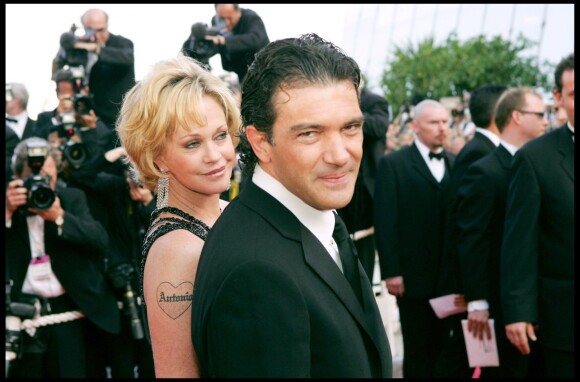 Antonio Banderas et Melanie Griffith à Cannes en mai 2004. 