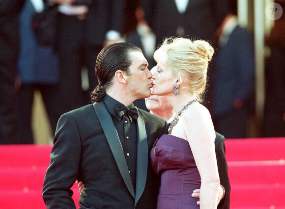 Antonio Banderas et Melanie Griffith à Cannes en mai 2001. 