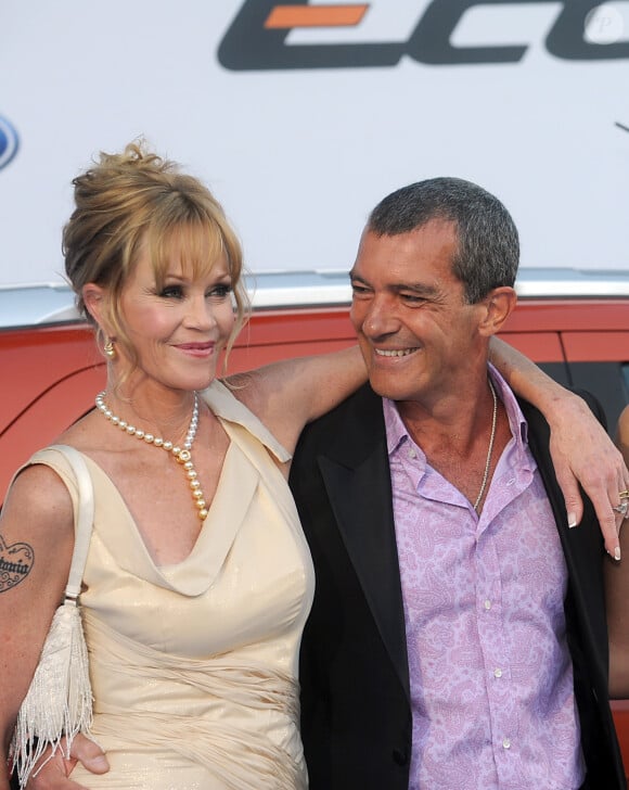 Antonio Banderas et Melanie Griffith à Marbella en août 2013.