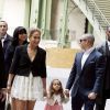 Jennifer Lopez, sa fille Emme et son compagnon Casper Smart à Paris. Le 2 octobre 2012.