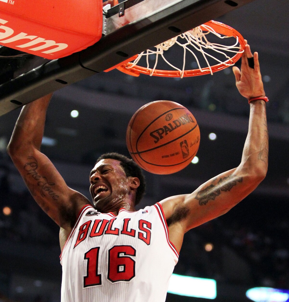 Photo James Johnson avec les Chicago Bulls au United Center de