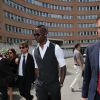 Mario Balotelli lors de son arrivée au tribunal de Brescia où il tente d'obtenir la garde de sa fille, le 19 mai 2014