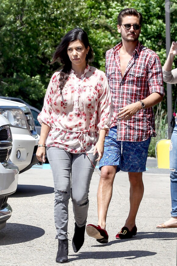 Kourtney Kardashian et Scott Disick dans les Hamptons, le 2 juin 2014.
