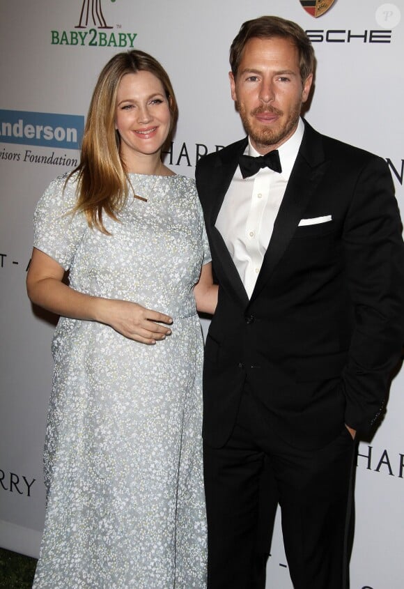 Drew Barrymore, enceinte et son mari Will Kopelman lors du 2eme Gala annuel de "BABY2BABY" au "Book Bindery" à Culver City, le 9 novembre 2013.