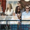 Pippa Middleton au Queens Club lors du match de tennis entre Grigor Dimitrov, boyfriend de Maria Sharapova (assise derrière elle), et James Ward lors du Aegon Championships, à Londres le 10 juin 2014.