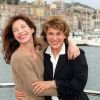 Jane Birkin et son amie de toujours Gabrielle Crawford à Cannes, le 5 avril 2001.