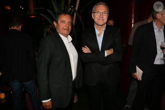 Exclusif - Edouard Nahum, Laurent Ruquier - Soirée de lancement du livre "Radiographie" de Laurent Ruquier au Buddha-Bar à Paris, le 16 juin 2014.