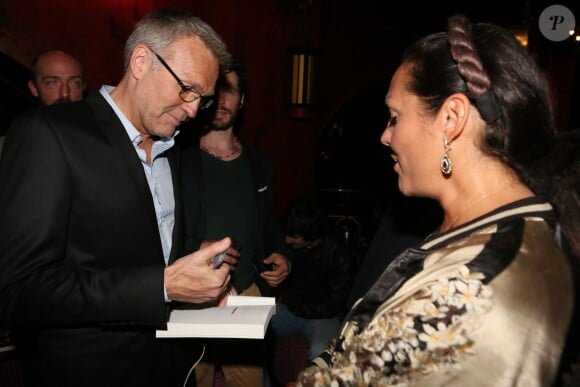 Laurent Ruquier, Hermine de Clermont-Tonnerre - Soirée de lancement du livre "Radiographie" de Laurent Ruquier au Buddha-Bar à Paris, le 16 juin 2014.