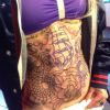 Fanny Maurer, dévoile son futur nouveau tatouage sur son compte Instagram. Juin 2014