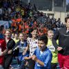 Le prince Frederik de Danemark inaugurait les jeux olympiques scolaires au stade Oesterbro à Copenhague, le 17 juin 2014.
