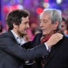 Guillaume Canet, Jean Rochefort - Enregistrement de l'émission "Vivement Dimanche" à Paris diffusée le 10 mars 2013