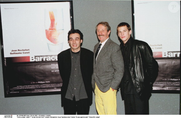 Guillaume Canet et Jean Rochefort lors de l'avant-première du film Barracuda le 20 ocotbre 1997