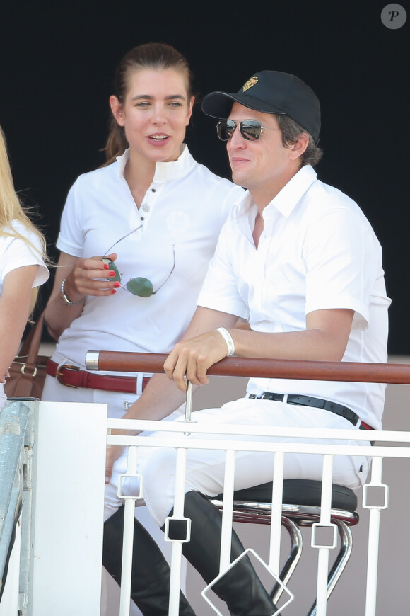 Guillaume Canet et Charlotte Casiraghi - Jumping International de Cannes le 12 Juin 2014