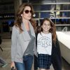 Cindy Crawford et sa fille Kaia à l'aéroport de Los Angeles, le 24 mai 2014.