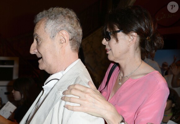 Daniel Prévost et sa femme Jetta - Avant-première du film "Les vacances du Petit Nicolas" au Gaumont Opéra à Paris le 22 juin 2014